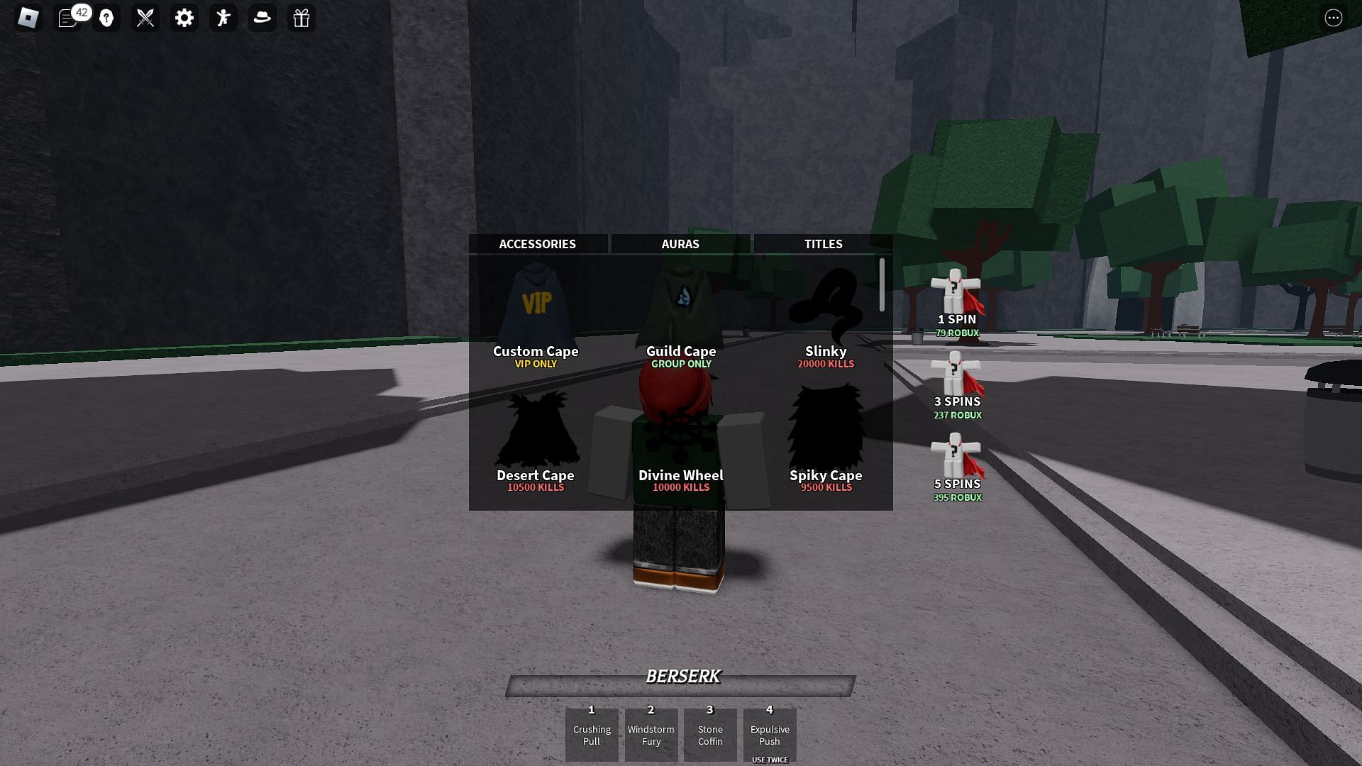 In-game shop (Image via Roblox)